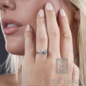 Women's 2Ct. Solitaire Round Brilliant Cubic Zirconia Sterling Silver 925